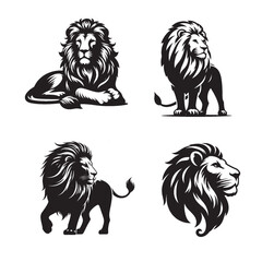 The King’s Essence: Majestic Lion Illustrations Representing Power, Pride & Leadership