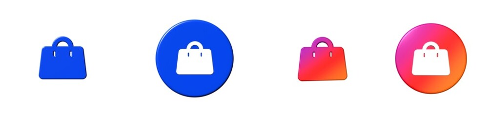 handbag phosphor 3D icon