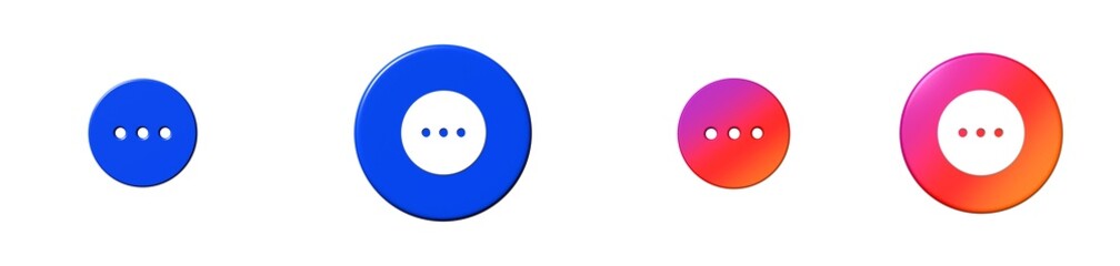 horizontal menu interface essential 3D icon