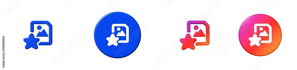 Poster image file files folders 3d icon