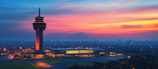 Sunset City Tower Airport Panorama