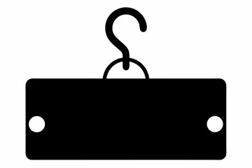Wall Hook Board Silhouette Vector Illustration Black