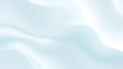 明るい水色の滑らかな曲線が描く背景