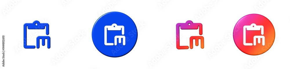 Aufkleber markdown paste text formatting 3d icon