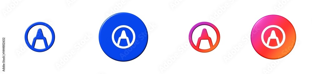Poster marker bootstrap 3d icon