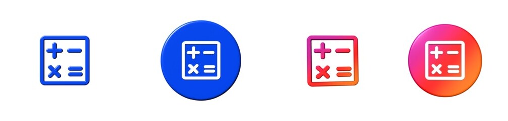 Obraz premium mathematics ecommerce set 3D icon