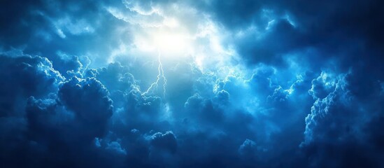 Stormy sky, lightning, sunlight, hope, backdrop