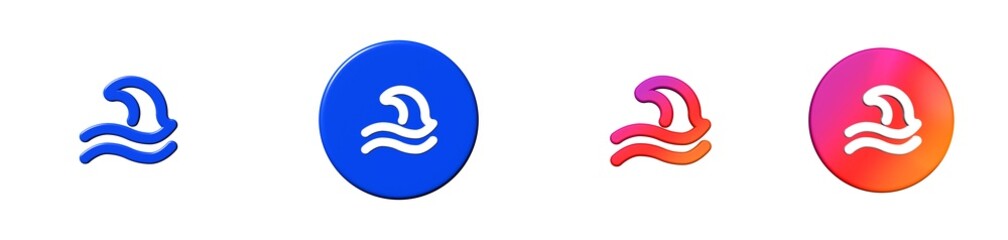 natural disaster weather 3D icon