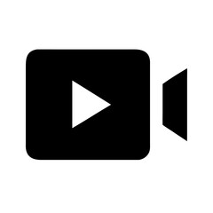 Video icon isolated on transparent background  