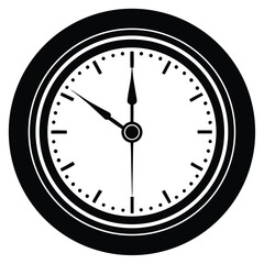 Clock Faces. Clock Dial. Empty Mechanical Watch Face With Arrows - Minute and Hour Marks. Arabic and Roman Numbers. Vector Set on White Background, Silver clock face with midnight time. 3d platinum.