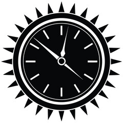 Clock Faces. Clock Dial. Empty Mechanical Watch Face With Arrows - Minute and Hour Marks. Arabic and Roman Numbers. Vector Set on White Background, Silver clock face with midnight time. 3d platinum.