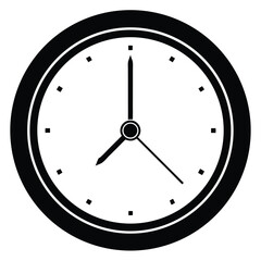 Clock Faces. Clock Dial. Empty Mechanical Watch Face With Arrows - Minute and Hour Marks. Arabic and Roman Numbers. Vector Set on White Background, Silver clock face with midnight time. 3d platinum.