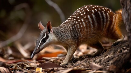Fototapeta premium Numbat Foraging in Australian Bushland