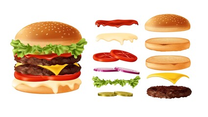 Modern Realistic Smash burger Ingredient List