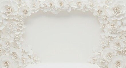 minimalist flower backdrop for wedding use created with seamless blossom layers