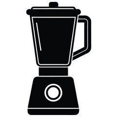 blender vector silhouette illustration, blender vector silhouette vector illustration, kitchen blender icon, blender mixer logo, A Blender vector silhouette on a white background, illustration.