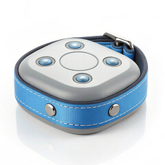 Fototapeta premium Smart pet tracker on white background