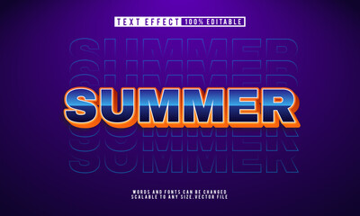 Bright editable summer text effect, perfect for sunny, fun, and tropical designs.