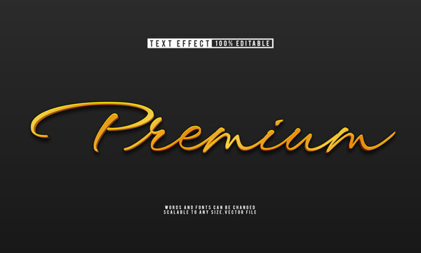 Editable premium gold stylish text effect, exuding elegance and luxury.