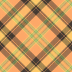 Warm, autumnal plaid pattern.  A seamless texture of intersecting lines in peach, beige, and olive green creates a cozy, rustic feel. Perfect for fallthemed designs, textiles, or website backgrounds.