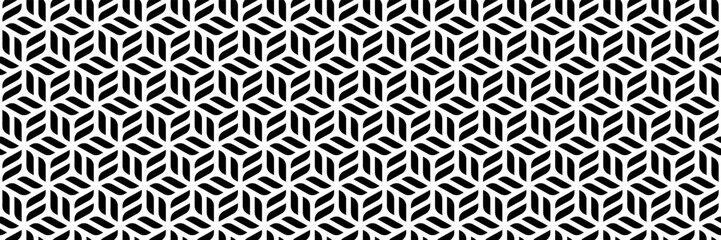 horizontal seamless black leaves design on white for pattern and background.