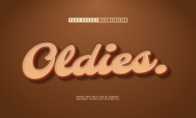 Editable oldies retro text effect with a nostalgic vintage style.