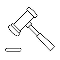 gavel icon, gavel vector illustration