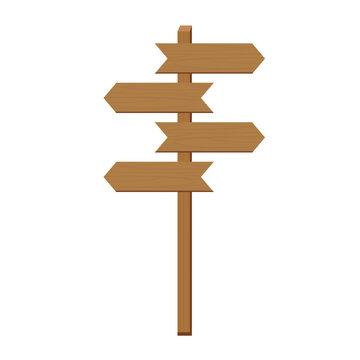 Naklejki Wooden directional signpost with multiple arrows