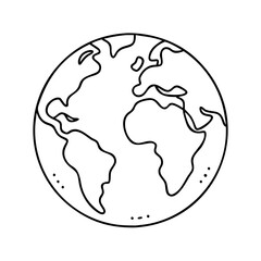 glossy earth icon, glossy earth vector illustration-simple illustration of glossy earth, perfect for glossy earth logos and icons