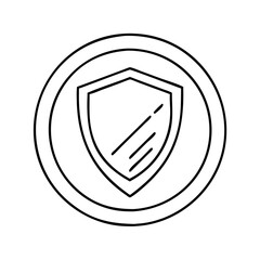 glossy shield button icon, glossy shield button vector illustration-simple illustration of glossy shield button, perfect for glossy shield button logos and icons