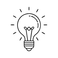 glowing light bulb icon, glowing light bulb vector illustration-simple illustration of glowing light bulb, perfect for glowing light bulb logos and icons