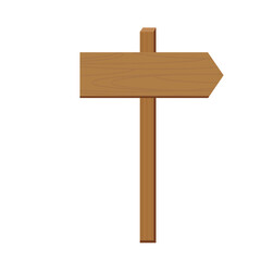 Blank wooden directional signpost for outdoor guidance
