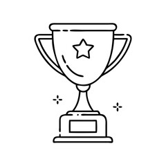 gold trophy icon icon, gold trophy icon vector illustration-simple illustration of gold trophy icon, perfect for gold trophy icon logos and icons