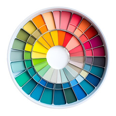Obraz premium Circular Color Palette Paint Swatches Rainbow Hues