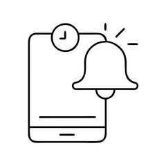 notification line art icon