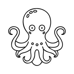 octopus icon, octopus vector illustration-simple illustration of octopus, perfect for octopus logos and icons