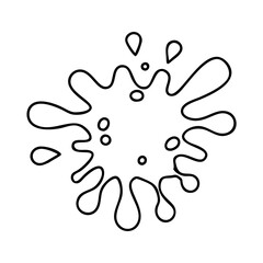 orange paint splash icon, orange paint splash vector illustration-simple illustration of orange paint splash, perfect for orange paint splash logos and icons