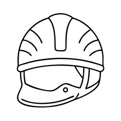 orange modern helmet icon