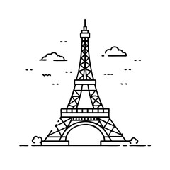 Fototapeta premium paris eiffel tower icon