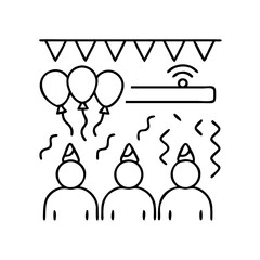 party icon, party vector illustration-simple illustration of party, perfect for party logos and icons