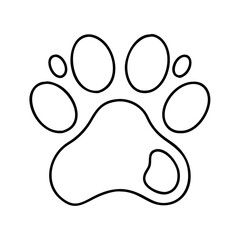 paw print icon, paw print vector illustration-simple illustration of paw print, perfect for paw print logos and icons