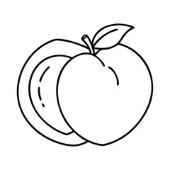 peach icon icon, peach icon vector illustration-simple illustration of peach icon, perfect for peach icon logos and icons