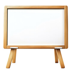 Wooden easel whiteboard.  Blank, ready for notes