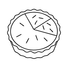 pie icon, pie vector illustration-simple illustration of pie, perfect for pie logos and icons