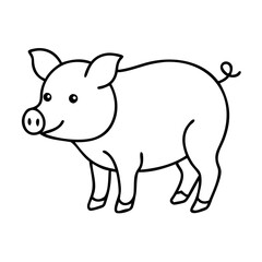piggy icon, piggy vector illustration-simple illustration of piggy, perfect for piggy logos and icons