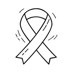 pink ribbon icon, pink ribbon vector illustration-simple illustration of pink ribbon, perfect for pink ribbon logos and icons