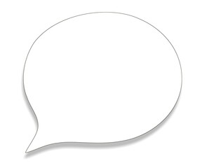 Speech bubble icon flat design template