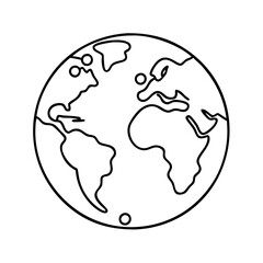 planet earth icon, planet earth vector illustration-simple illustration of planet earth, perfect for planet earth logos and icons