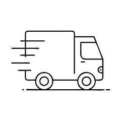 fast delivery truck icon, fast delivery truck vector illustration-simple illustration of fast delivery truck, perfect for fast delivery truck logos and icons