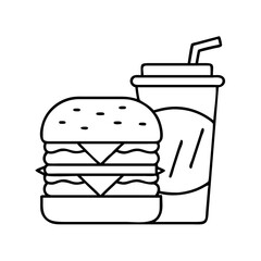 fast food icon, fast food vector illustration-simple illustration of fast food, perfect for fast food logos and icons